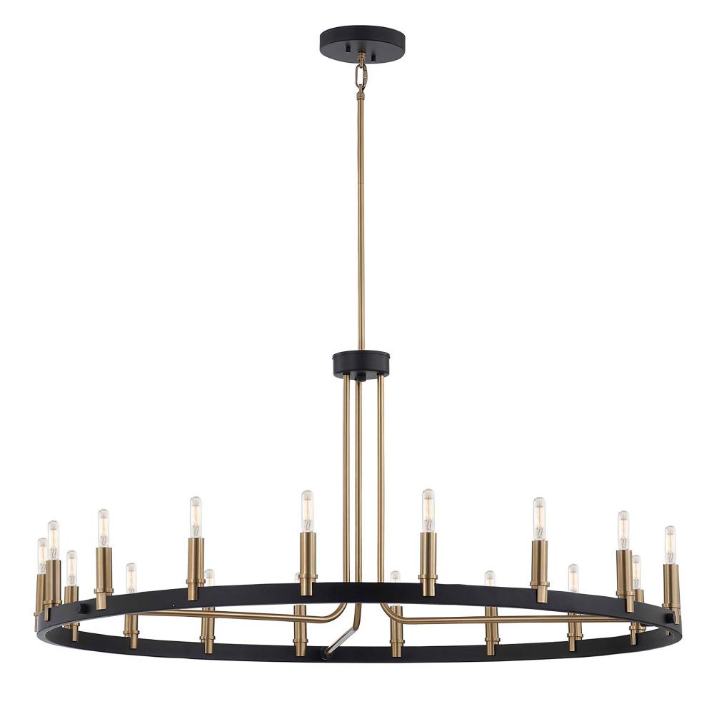 Clayton 42" 1-Tier 18-Light Chandelier