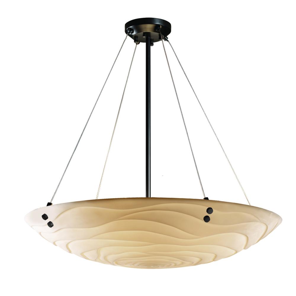 36" Pendant Bowl w/ PAIR CYLINDRICAL FINIALS