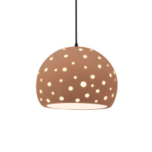 Justice Design Group CER-6585-ADOB-MBLK-BKCD - Perforated Large Globe 1-Light Pendant