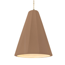 Justice Design Group CER-6607-ADOB-ABRS-BEIG-TWST - Tall Fluted 1-Light Pendant