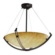 Justice Design Group CLD-9722-35-DBRZ - 24" Pendant Bowl w/ Crossbar