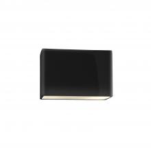 Justice Design Group CER-5640W-BKMT - Small ADA Rectangle (Outdoor) Wall Sconce - Closed Top