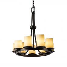 Justice Design Group CNDL-8766-14-CREM-MBLK-LED9-6300 - Dakota 9-Light Ring LED Chandelier