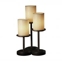 Justice Design Group CNDL-8797-10-AMBR-DBRZ - Dakota 3-Light Table Lamp