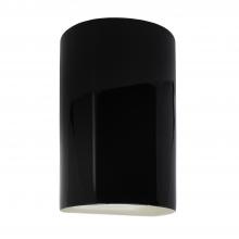 Justice Design Group CER-0940W-BKMT-LED1-1000 - Small LED Cylinder - Closed Top (Outdoor)