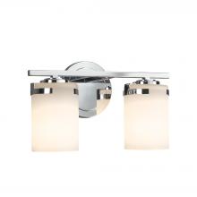 Justice Design Group FSN-8452-10-OPAL-CROM - Atlas 2-Light Bath Bar