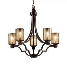 Justice Design Group FSN-8500-10-MROR-DBRZ - Argyle 5-Light Chandelier