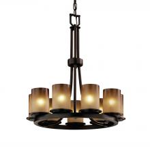 Justice Design Group FSN-8766-10-CRML-DBRZ - Dakota 9-Light Ring Chandelier