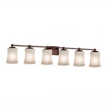 Justice Design Group GLA-8426-16-WTFR-DBRZ-LED6-4200 - Tetra 6-Light LED Bath Bar