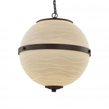 Justice Design Group PNA-8040-WAVE-DBRZ - Imperial 17" Hanging Globe