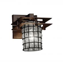 Justice Design Group WGL-8171-10-GRCB-DBRZ - Metropolis 1-Light Wall Sconce (2 Flat Bars)