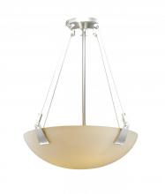 Justice Design Group FSN-9641-35-OPAL-DBRZ - 18" Pendant Bowl w/ Tapered Clips