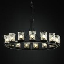 Justice Design Group GLA-8715-16-WTFR-DBRZ - Dakota 15-Light 1-Tier Ring Chandelier