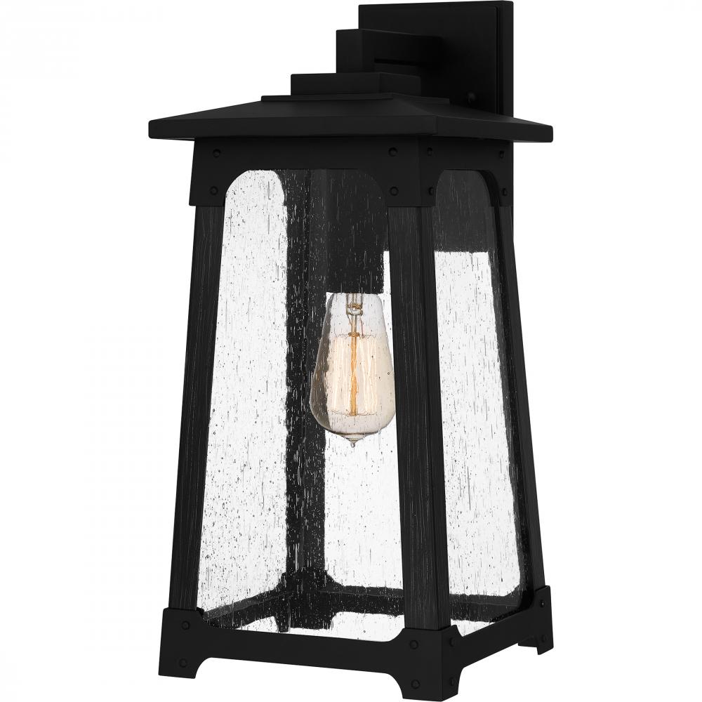 Drescher 1-Light Matte Black Outdoor Wall Lantern