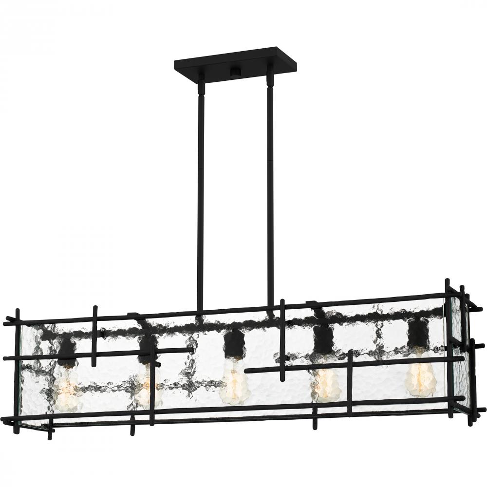 Daphne 5-Light Matte Black Linear Chandelier