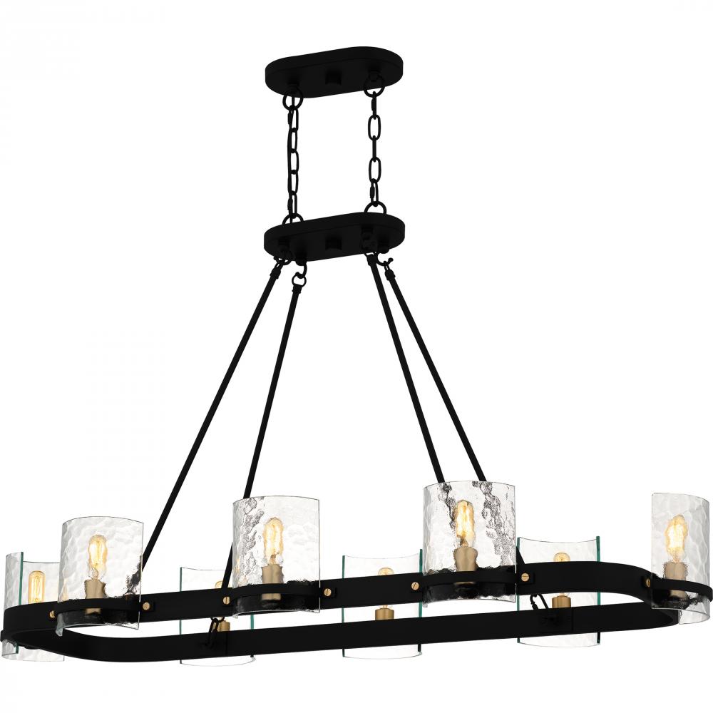 Gloucester 8-Light Matte Black Linear Chandelier