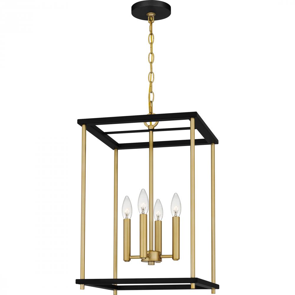Kynwyd 4-Light Matte Black Pendant Light