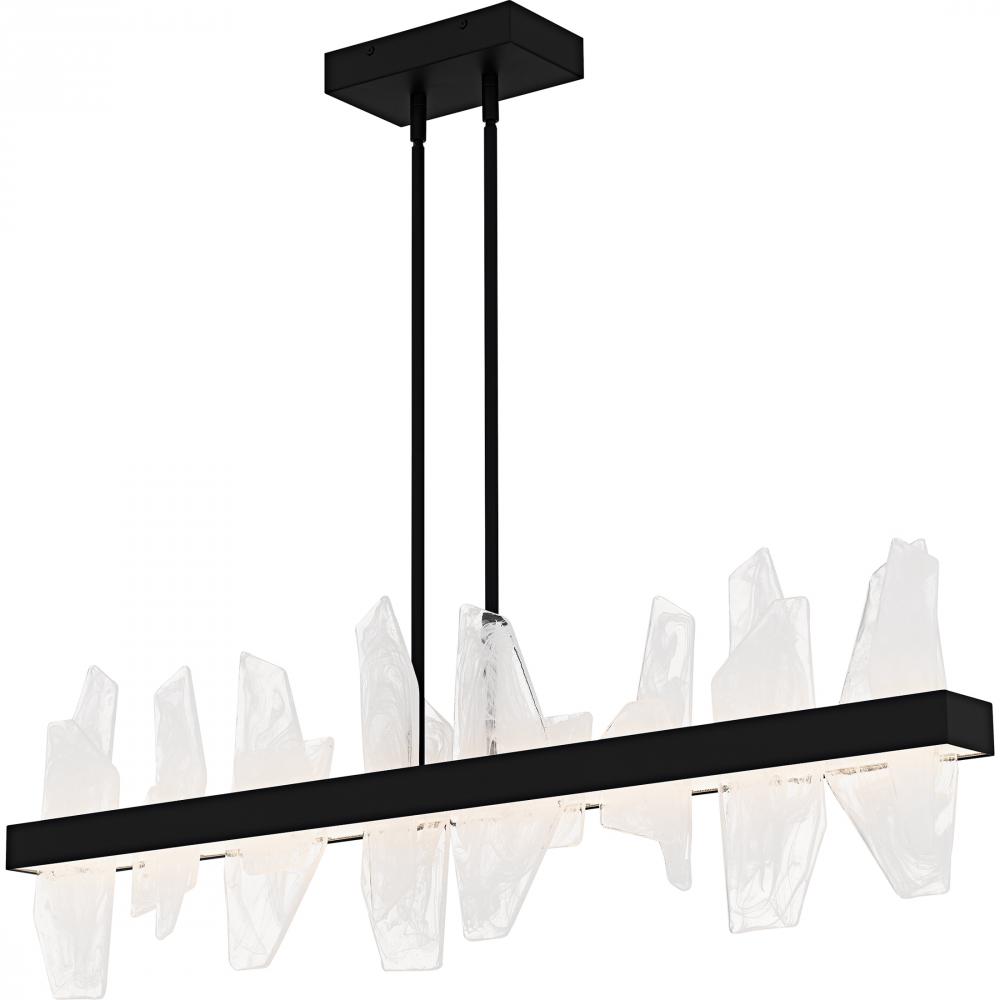 Aurelia Matte Black Linear Chandelier