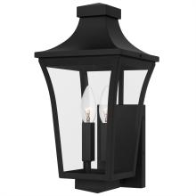 Quoizel QTN8408EK - Quentin 2-Light Earth Black Outdoor Wall Lantern