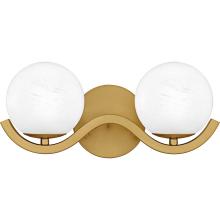 Quoizel SRI8615AB - Spherical 2-Light Aged Brass Bath Light