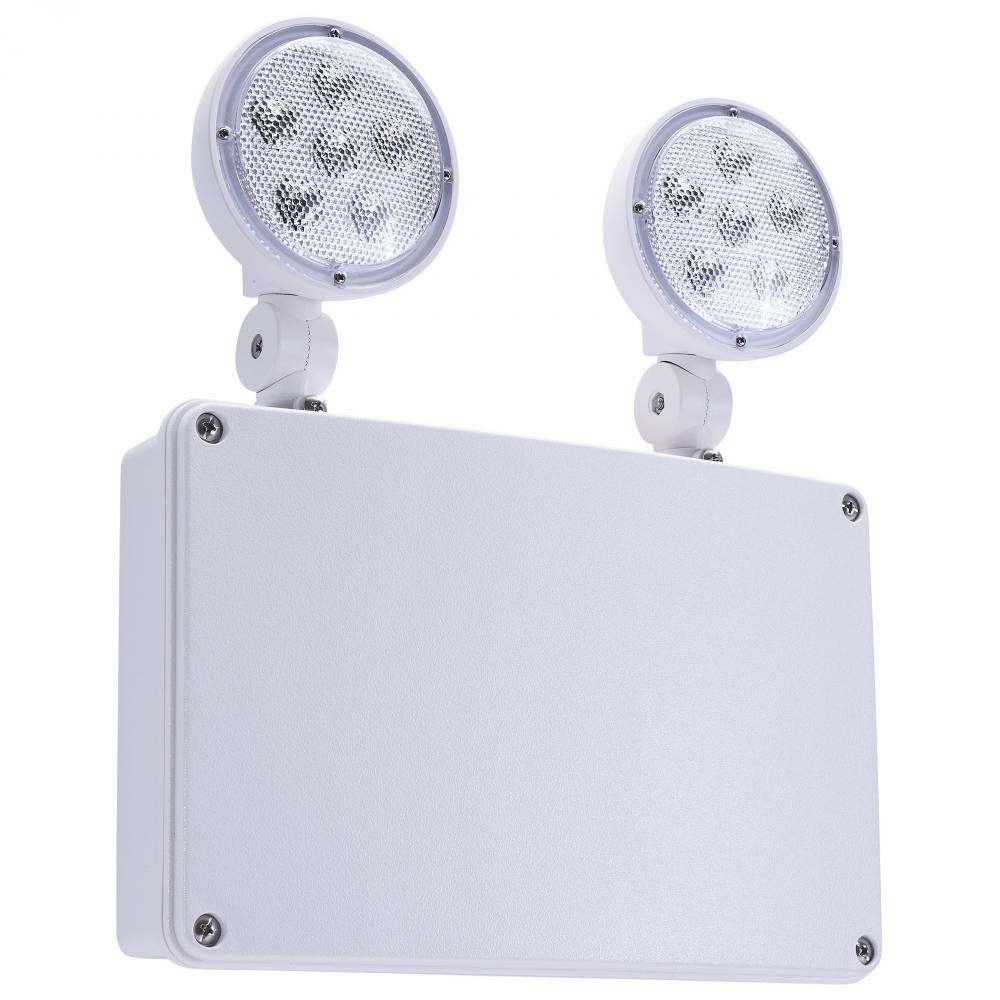 Emergency Light; 120-347V; 2HR Backup; Universal Mounting; Wet Location; Remote Compatible