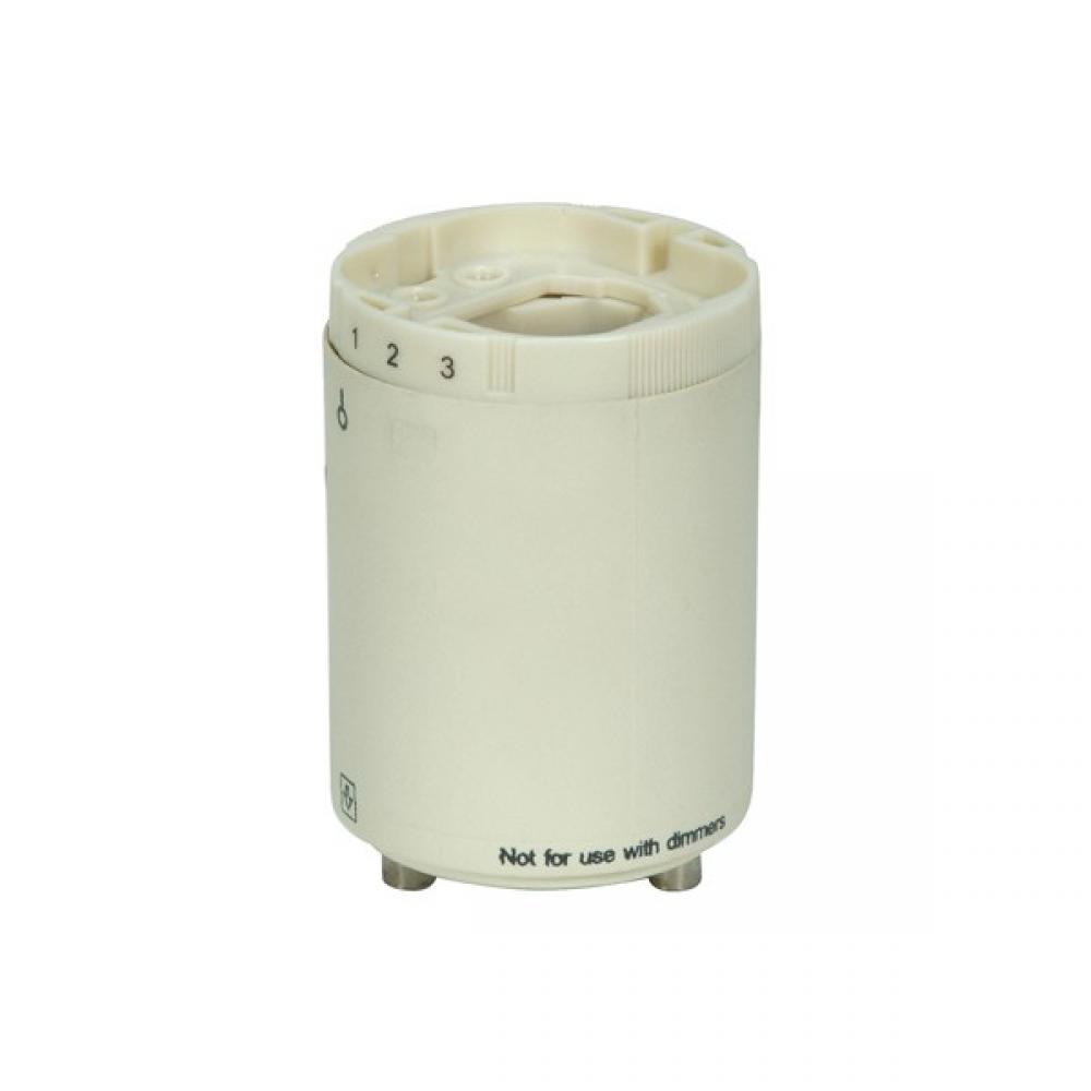 Smooth Phenolic Electronic Self-Ballasted CFL Lampholder; 120V, 60Hz, 0.20A; 18W G24q-2 And GX24q-2;