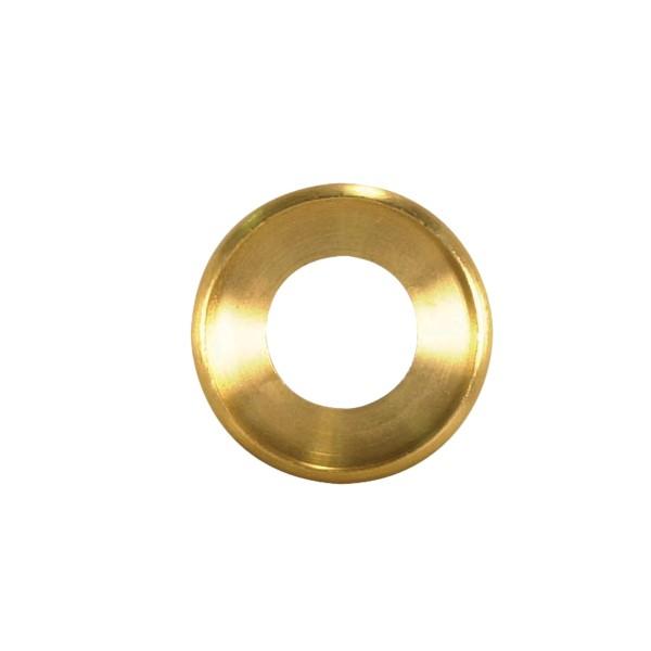 Turned Brass Check Ring; 1/4 IP Slip; Unfinished; 1-5/8" Diameter