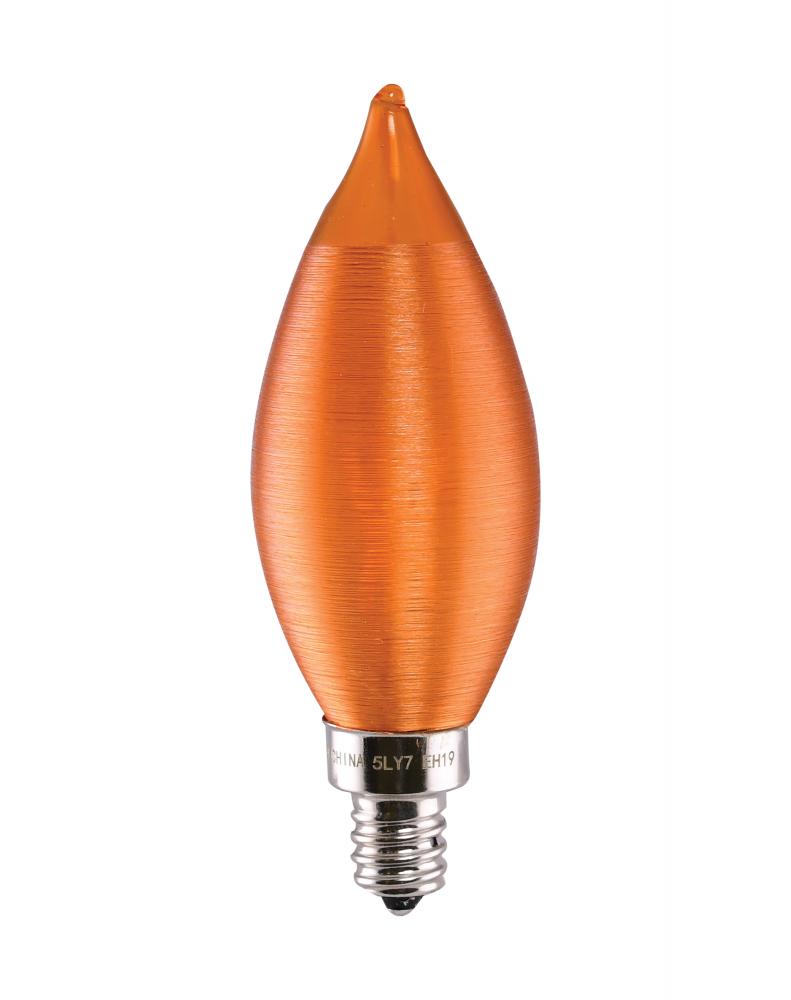 4 Watt CA11 LED Filament; Satin Spun Amber; Candelabra base; 2100K; 120 Volt