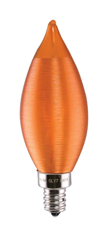 2 Watt CA11 LED Filament; Satin Spun Amber; Candelabra base; 2100K; 120 Volt; Carded