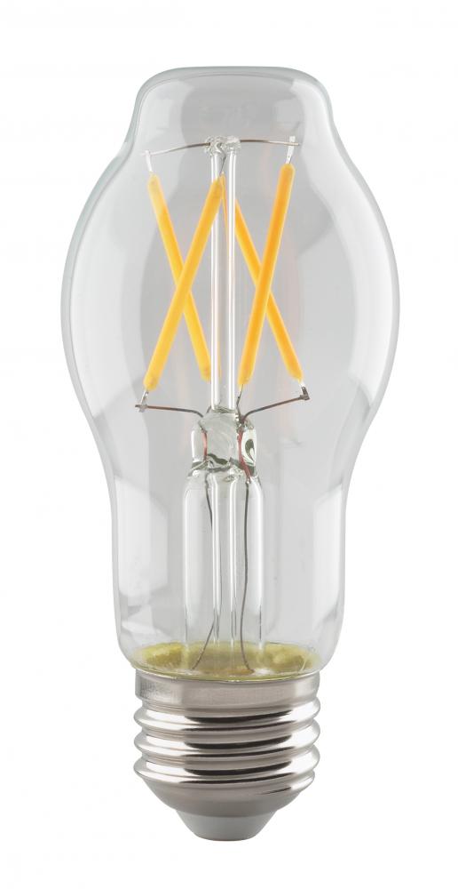 8 Watt BT15 LED Filament; Clear; Medium base; 2700K; 800 Lumens; 120 Volt