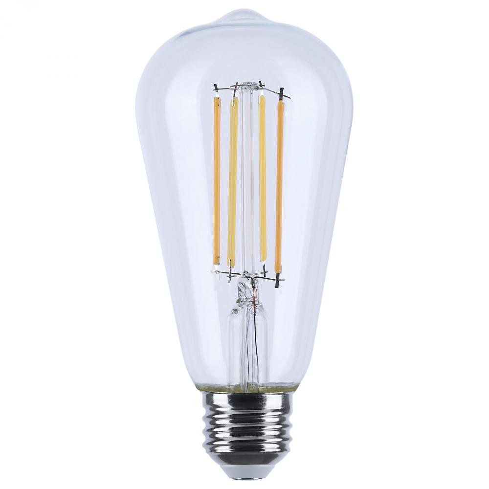 8 Watt LED ST19; 3000K-2000K Warm Dimming; Medium Base; Clear Finish