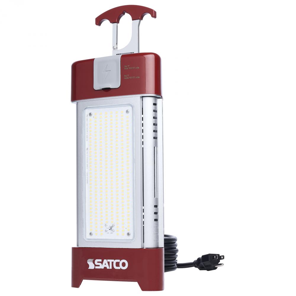 30/70/100/120 Watt LED Work Light with Remote; 5000K CCT; Red Finish; 120 Volt