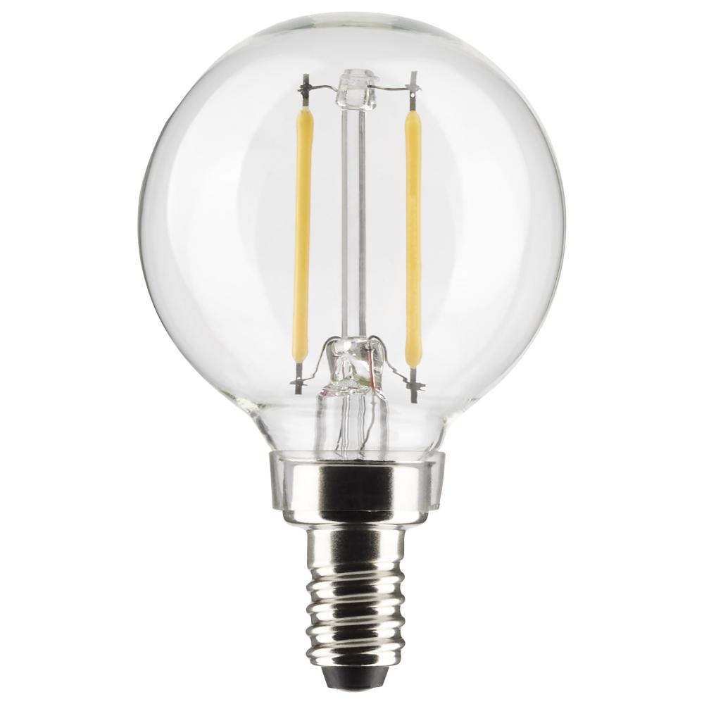 3 Watt G16.5 LED Filament; Clear; Candelabra base; 90 CRI; 4000K; 120 Volt