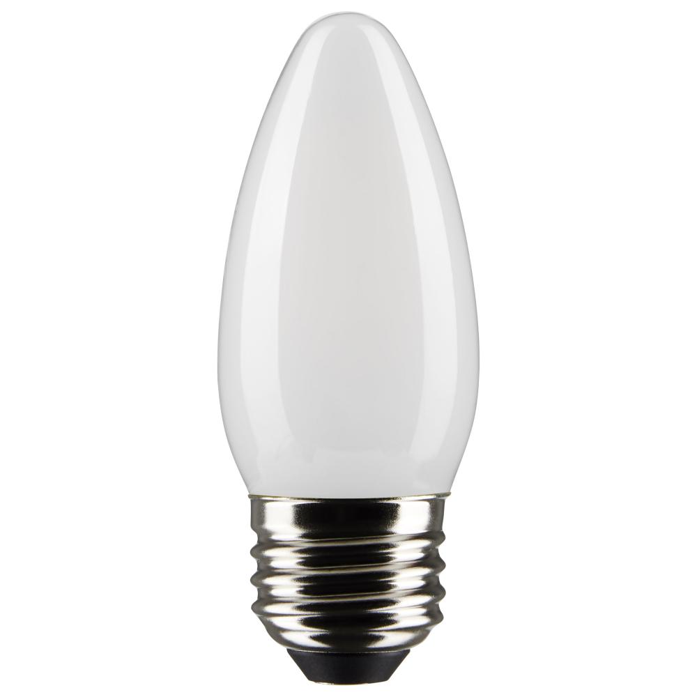 4 Watt B11 LED Filament; Frosted; Medium Base; 2700K; 350 Lumens; 120 Volt; 2-Pack