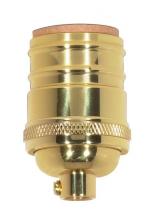 Satco Products Inc. 80/1054 - Short Keyless Socket; 1/8 IPS; 4 Piece Stamped Solid Brass; Polished Brass Finish; 660W; 250V