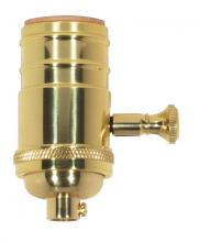 Satco Products Inc. 80/1064 - 150W Full Range Turn Knob Dimmer Socket With Removable Knob; 1/8 IPS; 4 Piece Stamped Solid Brass;