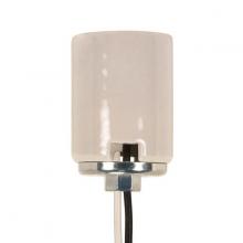 Satco Products Inc. 80/1613 - Keyless Porcelain Mogul Socket With Metal 1/4 IP Cap; 2 Wireways; 1-3/8" Center To Center;