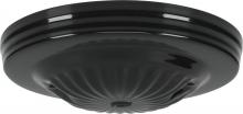Satco Products Inc. 90/1677 - Ribbed Canopy; Canopy Only; Black Finish; 5" Diameter; 7/16" Center Hole; 2 -8/32 Bar Holes