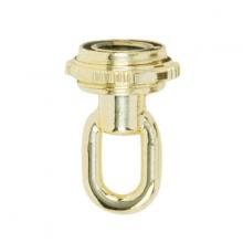 Satco Products Inc. 90/2342 - 1/8 IP Screw Collar Loop With Ring; 1/8 IP; 25lbs Max; Brass Plated Finish