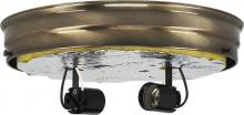 Satco Products Inc. 90/767 - 10" 2-Light Ceiling Pan; Antique Brass Finish; Includes Hardware; 60W Max