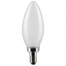 Satco Products Inc. S21823 - 4 Watt B11 LED; Frosted; Candelabra Base; 2700K; 350 Lumens; 120 Volt; 2-Pack