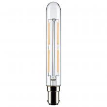 Satco Products Inc. S21861 - 4 Watt T6.5 LED; Clear; Bayonet Double Contact Base; 3000K; 400 Lumens; 120 Volt