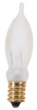 Satco Products Inc. S3242 - 7.5 Watt CA5 Incandescent; Frost; 1500 Average rated hours; 35 Lumens; Candelabra base; 120 Volt