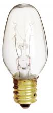 Satco Products Inc. S3797 - 4 Watt C7 Incandescent; Clear; 3000 Average rated hours; 16 Lumens; Candelabra base; 120 Volt;
