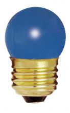 Satco Products Inc. S4508 - 7.5 Watt S11 Incandescent; Ceramic Blue; 2500 Average rated hours; Medium base; 120 Volt; Carded