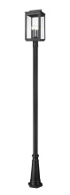 Z-Lite 5019PHBR-519P-BK - 4 Light Outdoor Post Mounted Fixture