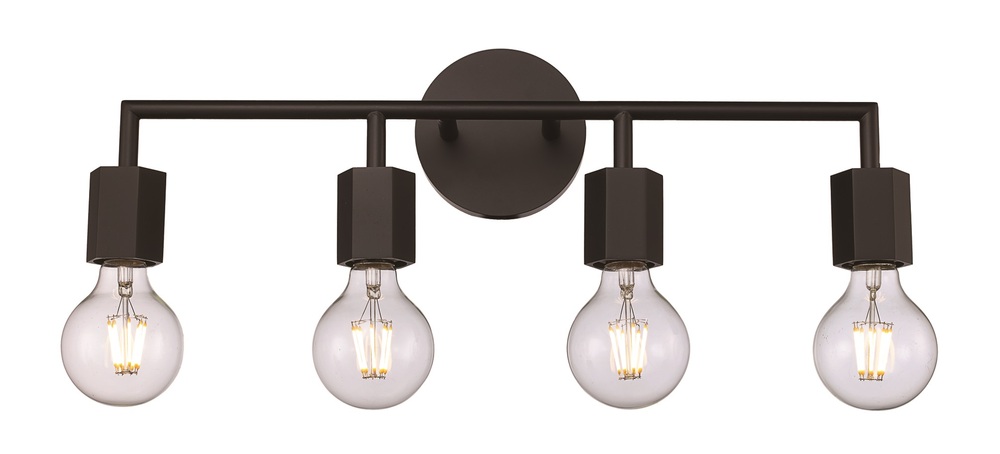 Placerville Bulb-Style Industrial 4-Light Vanity Light