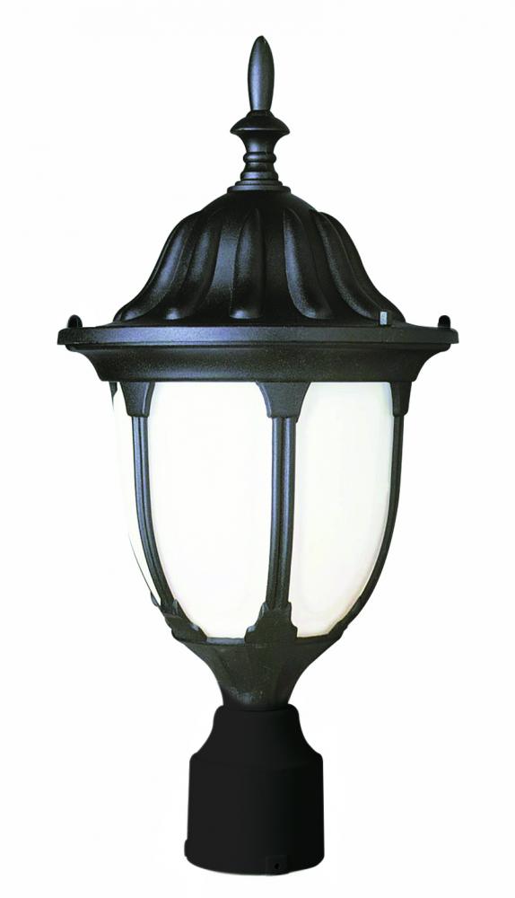 Hamilton 1-Light Opal Glass Traditional Outdoor Post Mount Lantern Head