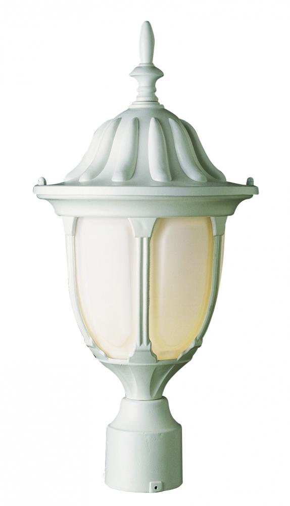 Hamilton 1-Light Opal Glass Traditional Outdoor Post Mount Lantern Head