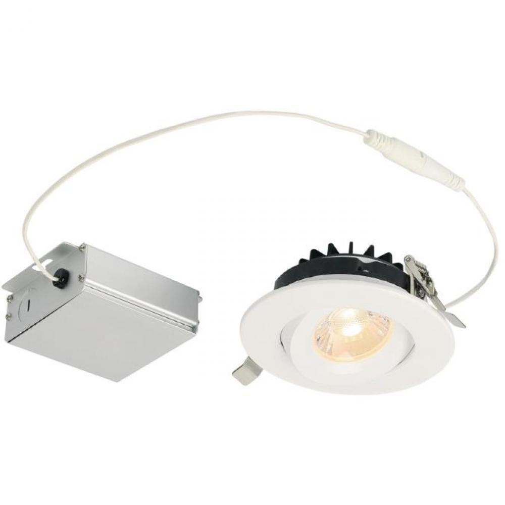 12W Gimbal Recessed LED Downlight 4" Dimmable 2700K, 120 Volt, Box
